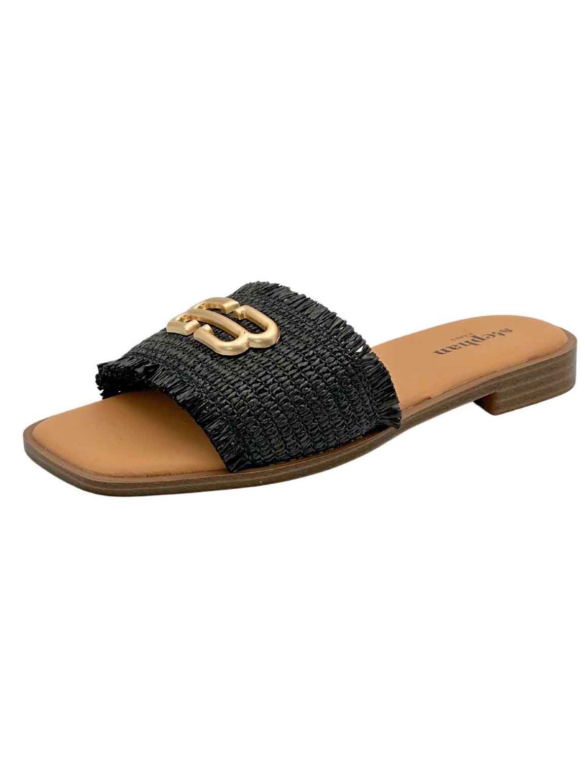 Barca - Søde slippers med flettet design og elegant guldfarvet spænde