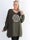 Achilla - Plus size strikbluse med guld print foran