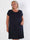 Alcippe - Ensfarvet plus size viskose kjole i a-facon