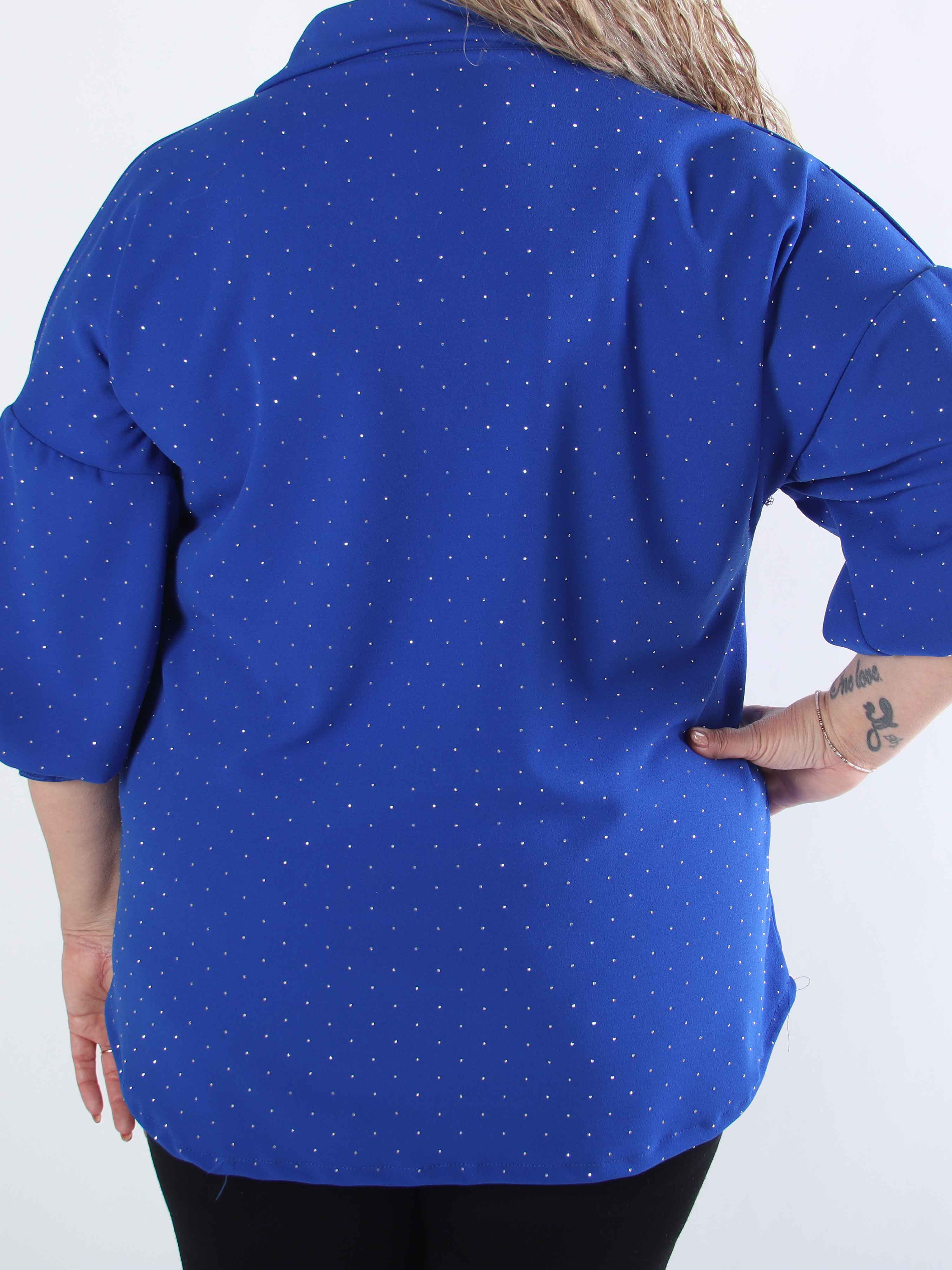 Aria - Plus size tunika med similisten og smock ved ærmet