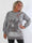 Astoria - Blød plus size strikbluse med fine pailletter på fronten