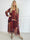 Astrid Graphic - Elegant lang plisseret chiffonkjole med smukt grafisk design