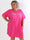 Berna - Plus size t-shirtkjole i bomuld med lommer og glimtende “VOGUE”-detalje