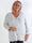 Celeste - Plus size strikcardigan med guld knapper og flæseærmer