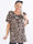 Chili Leo Sleeveless - Plus size tunika i leopardprint med flæser i udskæringen
