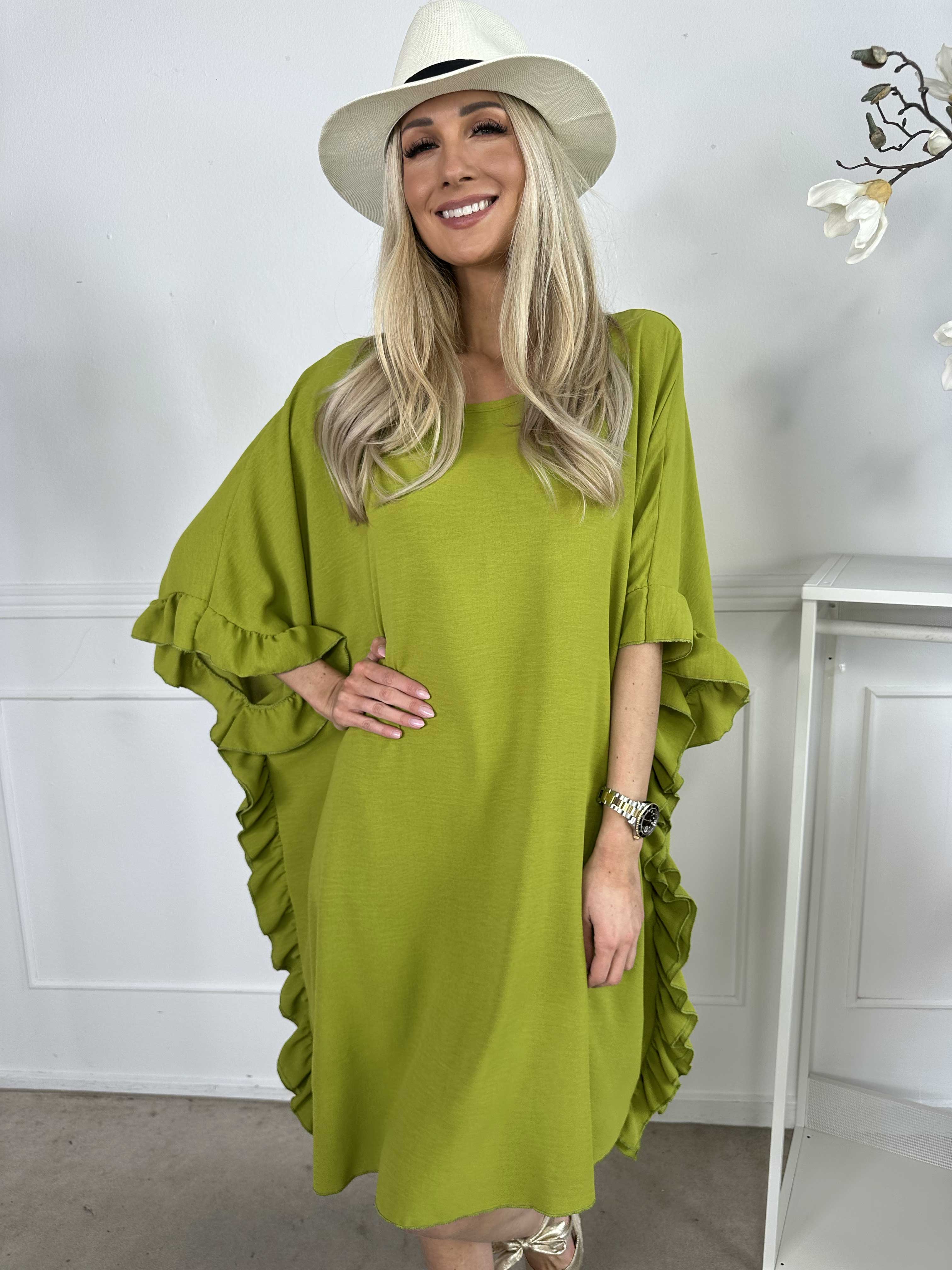 Cille - Sød tunika med flæsekanter i siderne