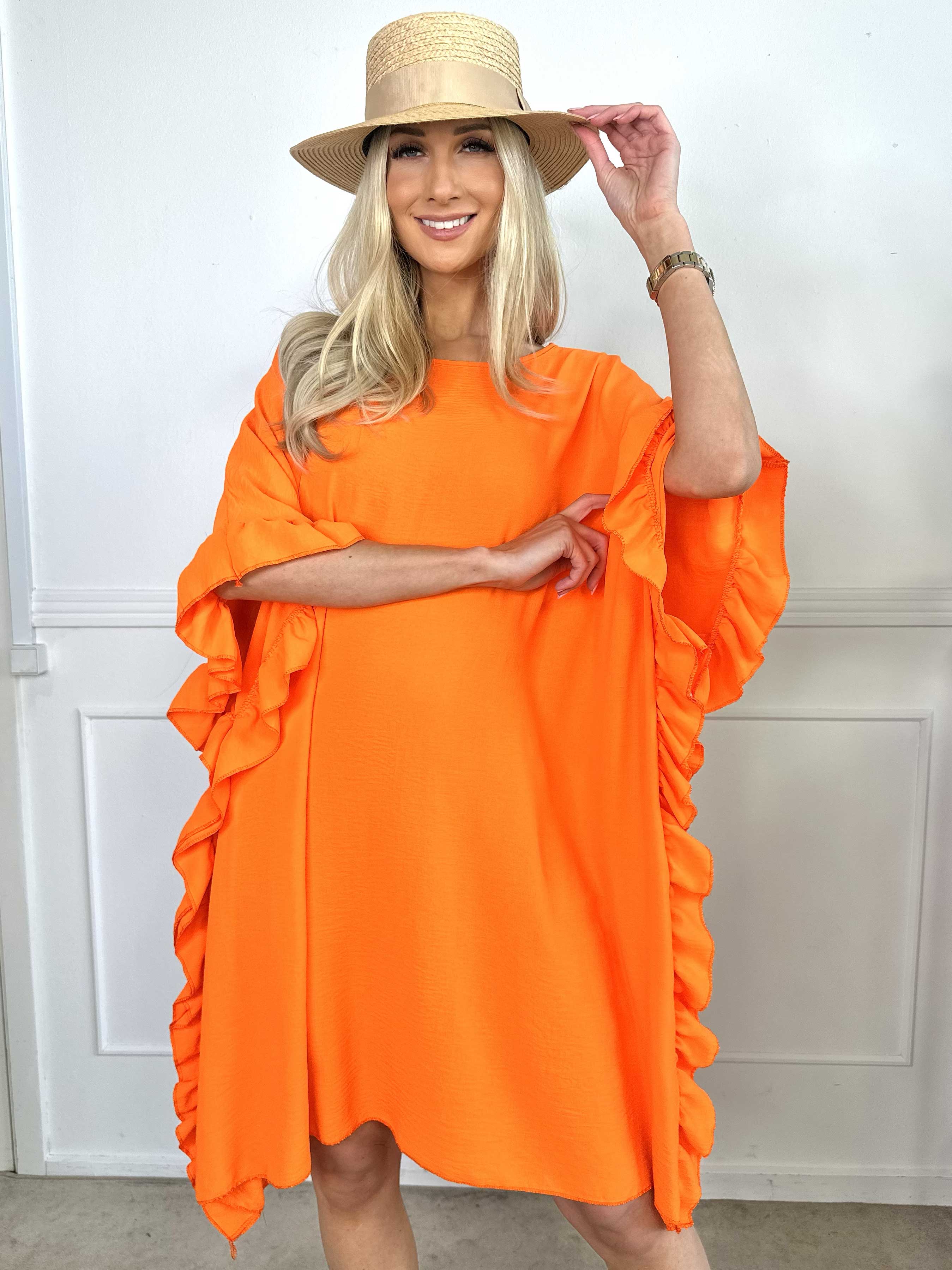 Cille - Sød tunika med flæsekanter i siderne