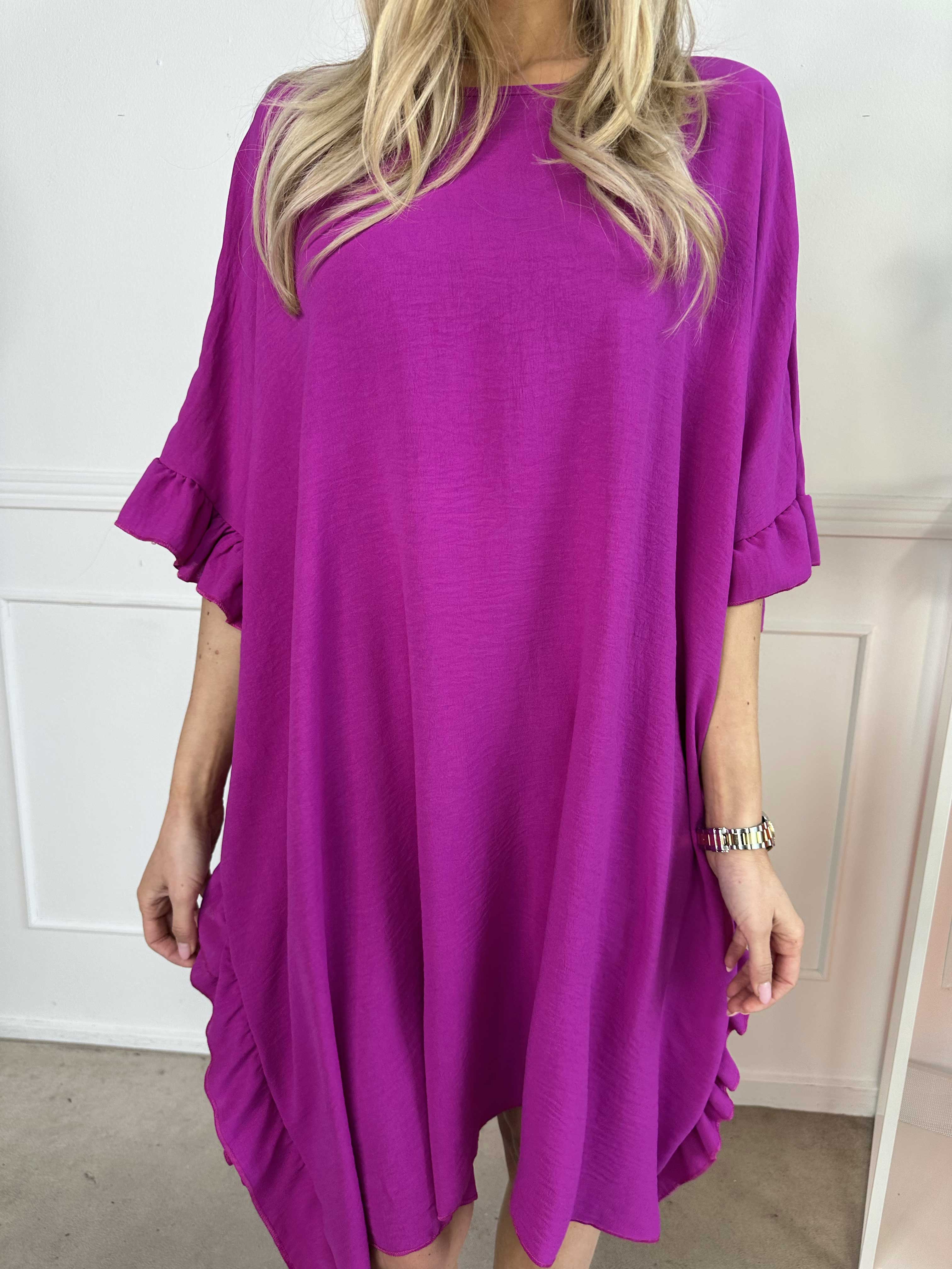 Cille - Sød tunika med flæsekanter i siderne