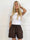 Clara Shorts - Lette shorts i viskose og hør
