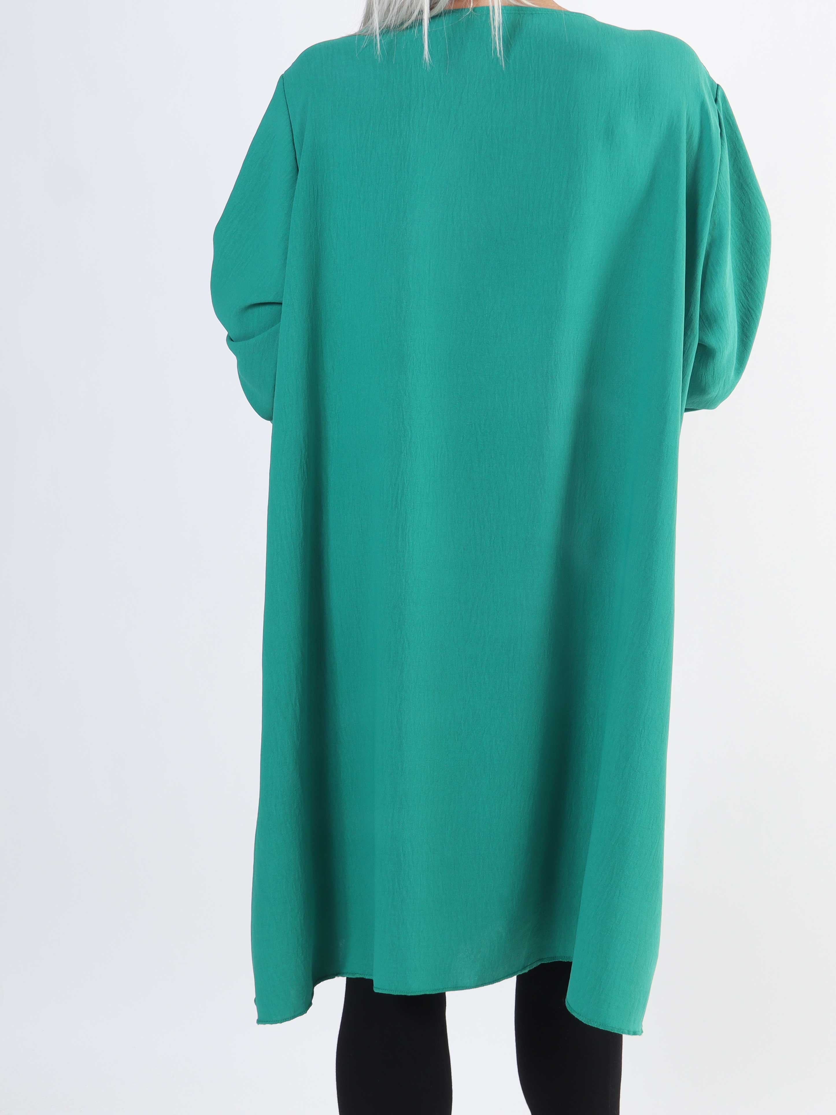 Claudia Dress - Plus size tunikakjole med lynlås og lommer