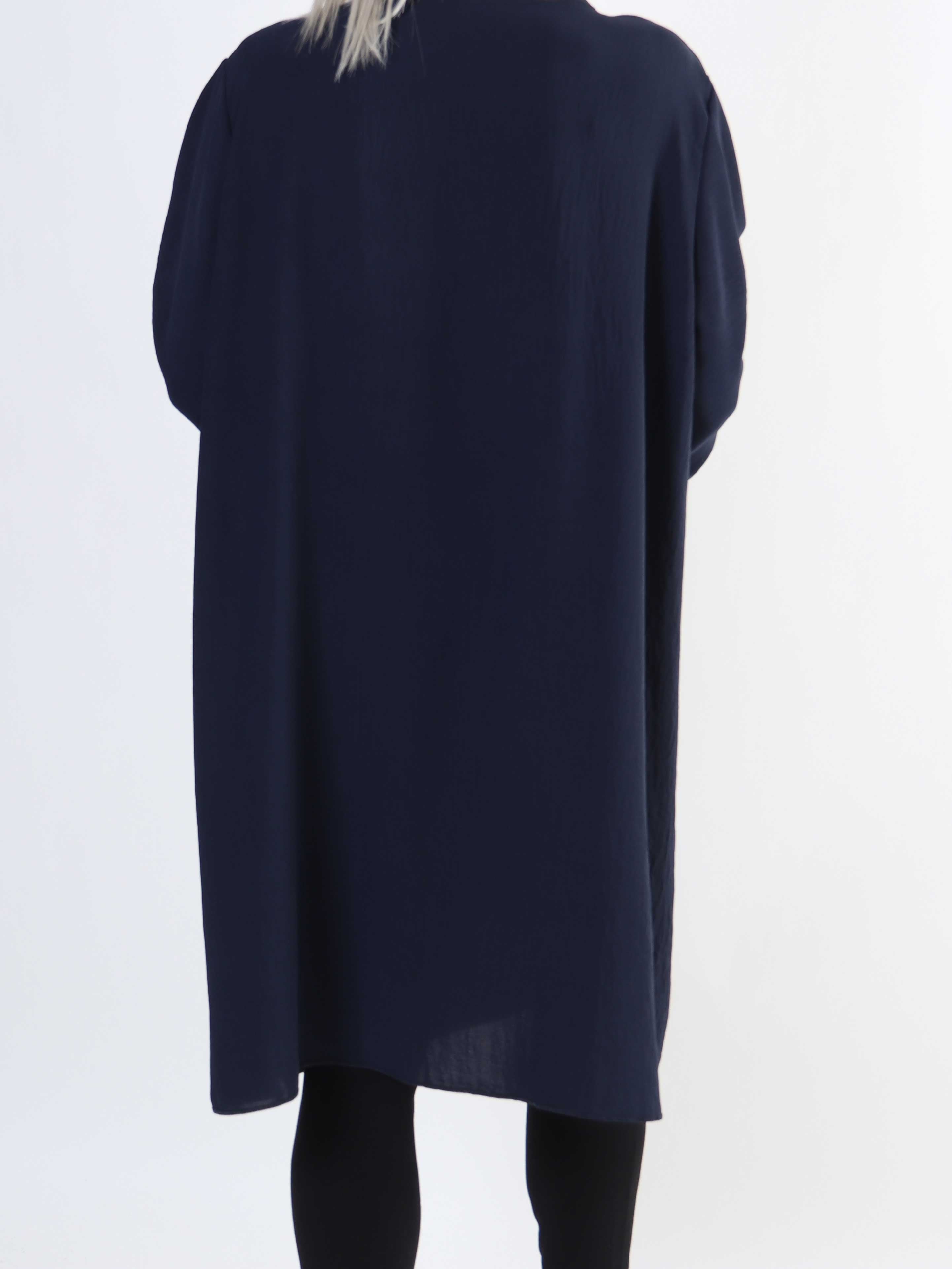 Claudia Dress - Plus size tunikakjole med lynlås og lommer