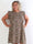 Dana - Plus size viskose kjole i dyreprint med fine flæseærmer og sløjfe på ryggen