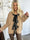 Danya - Sød fleece cardigan med læderlook sløjfer