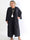 Deiene - Plus size kimono i silkelook med elegant blondekant for et sofistikeret udtryk