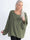 Destiny Plain - Plus size bluse i chiffon med flagermusærmer