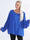Destiny Plain - Plus size bluse i chiffon med flagermusærmer