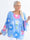 Destiny Flower - Plus size bluse i chiffon med blomstermotiver