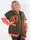 Diah - Flerfarvet plus size college strikcardigan