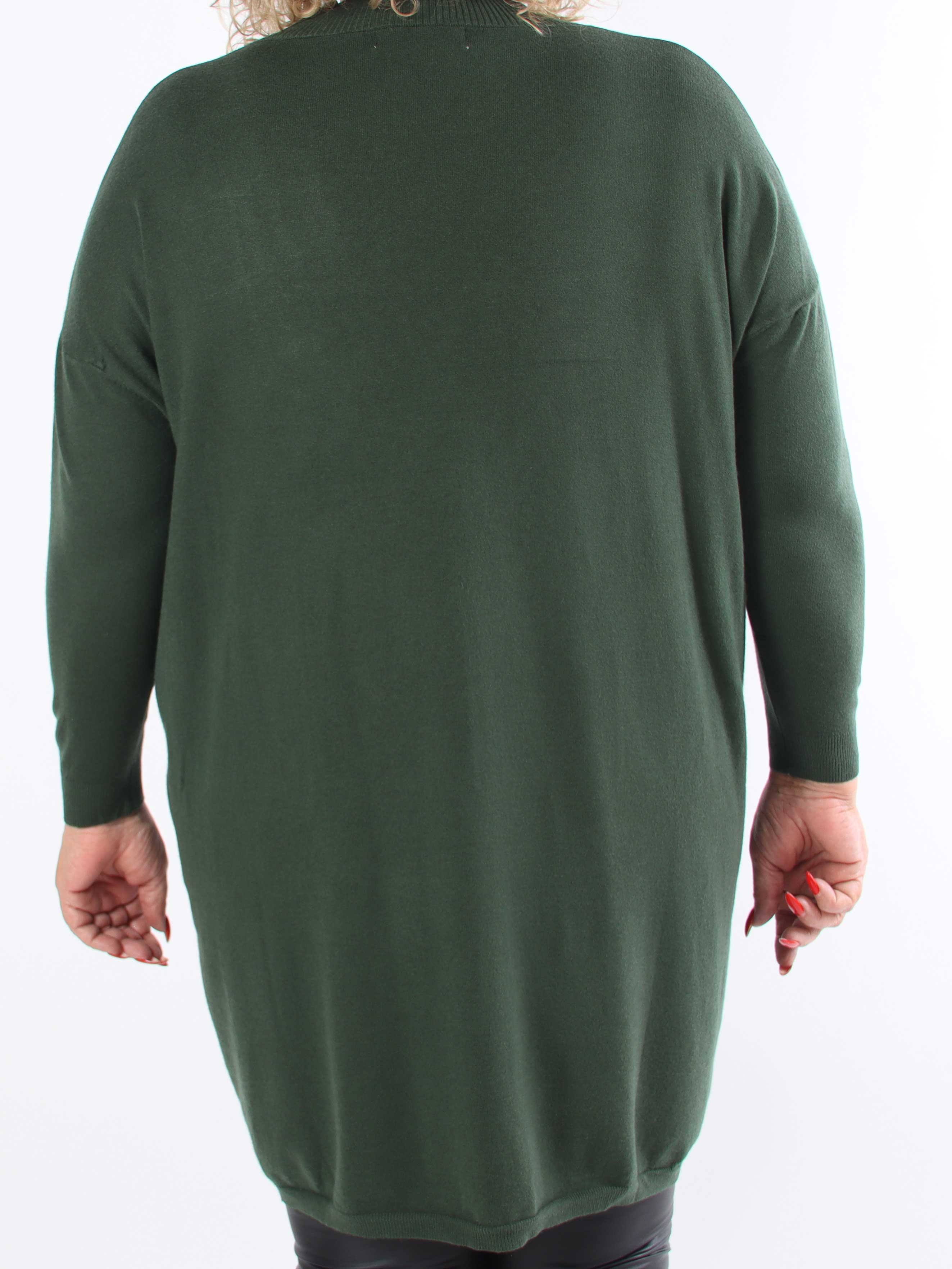 Dima - Blød plus size strikkjole med lommer