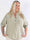 Ebba Gold Shirt - Elastisk plus size bluse med guld dutter