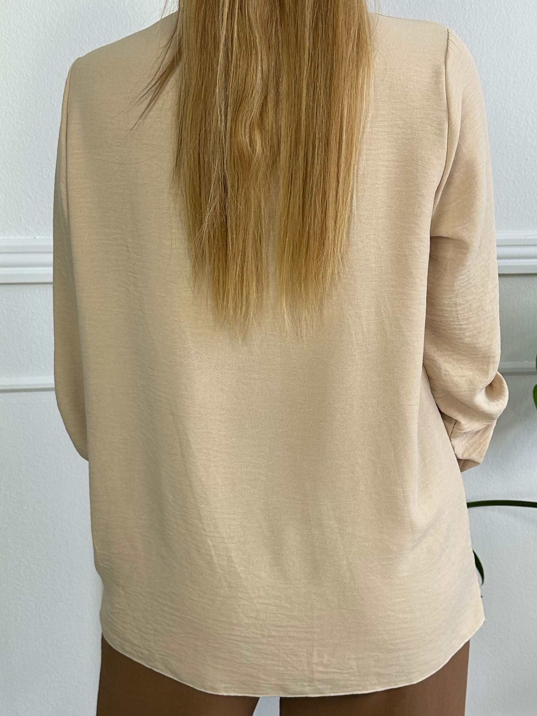 Elly Shirt - Simpel bluse med blondekant