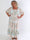 Elna Floral Stripe - Sød elastisk plus size kjole med smock over brystet