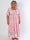 Elna Floral Stripe - Sød elastisk plus size kjole med smock over brystet