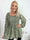 Elna Gold Shirt L/S - Elastisk bluse med guld print og smock over brystet