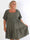 Elna Plain Short - Elastisk plain plus size kjole med smock over brystet