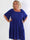 Elna Plain Short - Elastisk plain plus size kjole med smock over brystet