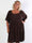 Elna Plain Short - Elastisk plain plus size kjole med smock over brystet