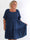 Elna Plain Short - Elastisk plain plus size kjole med smock over brystet