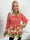 Elna Water Lily Shirt L/S - Elastisk bluse med blomsterprint og smock over brystet