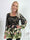 Elna Water Lily Shirt L/S - Elastisk bluse med blomsterprint og smock over brystet