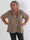 Elodie - Blød plus size blazer med korte ærmer og guldfarvede knapper
