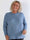 Ellrun - Plus size strikbluse med zigzag af similisten i bunden