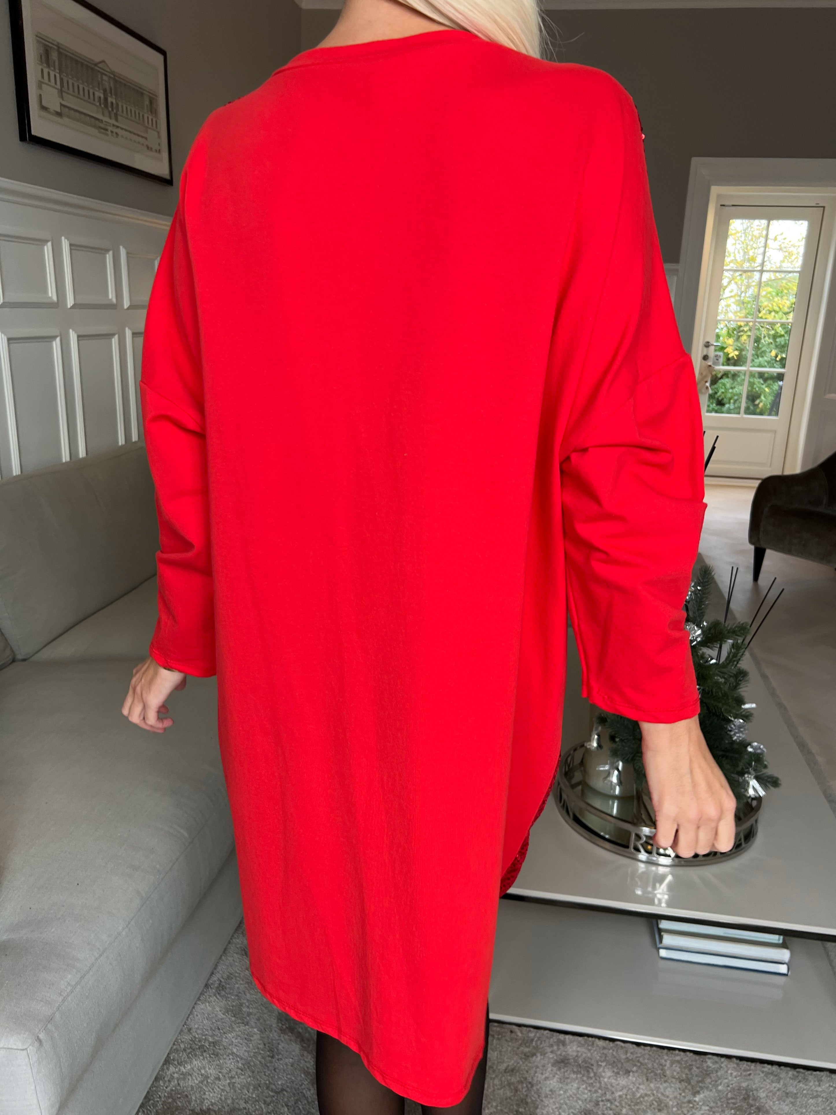 Eria - Kjole med pailletter foran