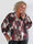 Feliciti Batik - Flerfarvet plus size skjorte med flagermusærmer