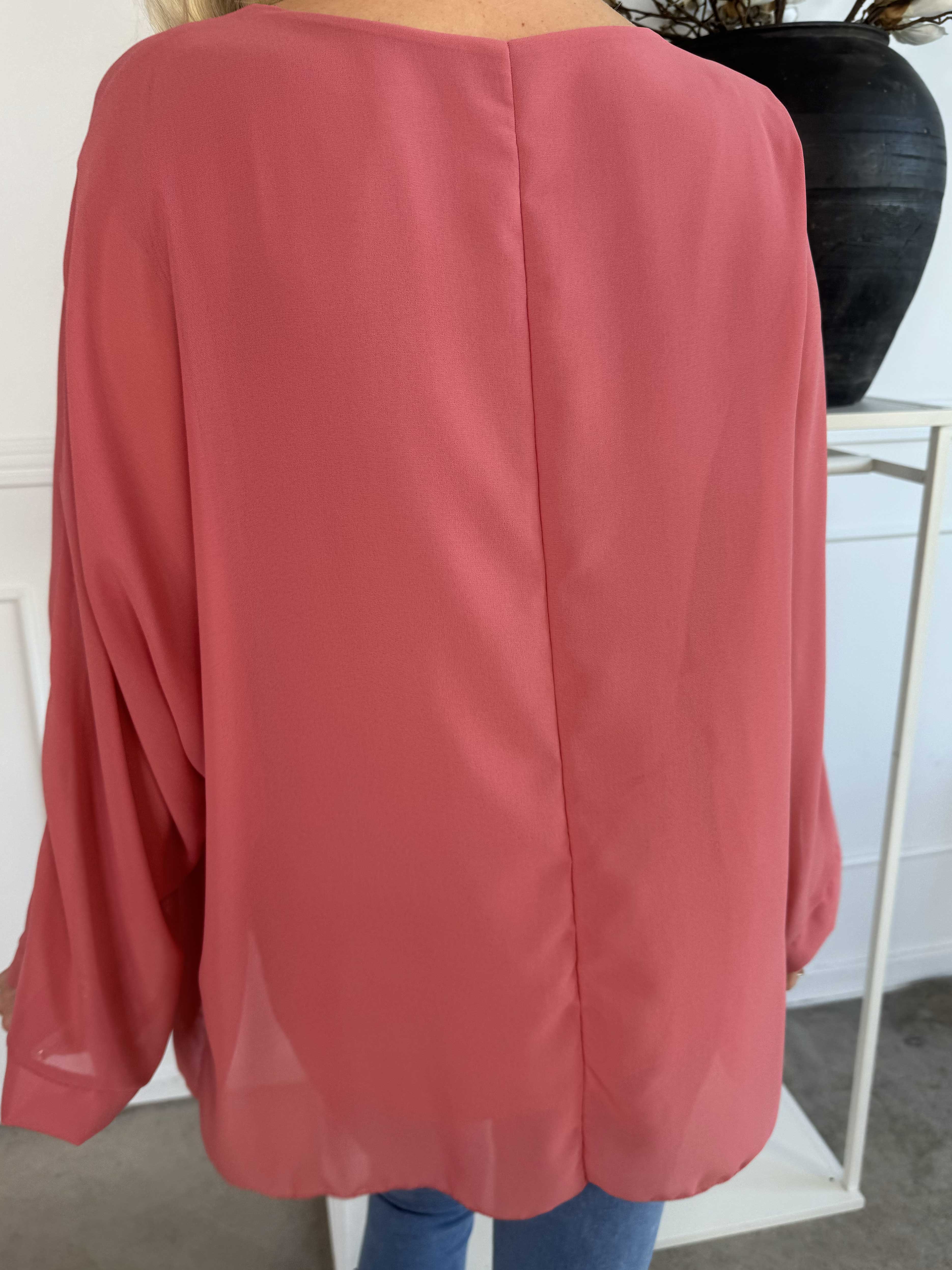 Flores - Tunika med chiffonlag og semi-transparente ærmer