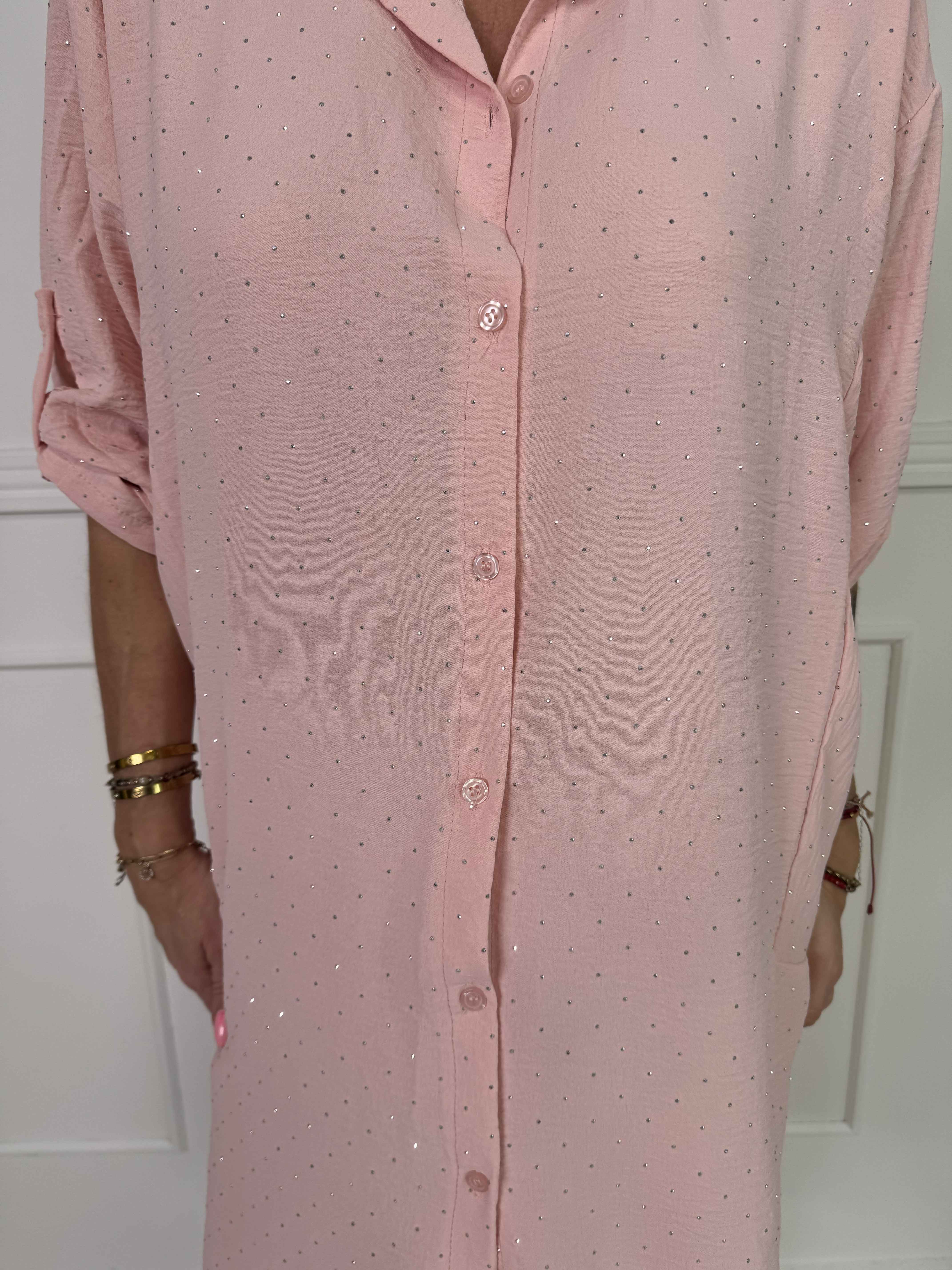 Franci - Skjortekjole i viskose med similisten