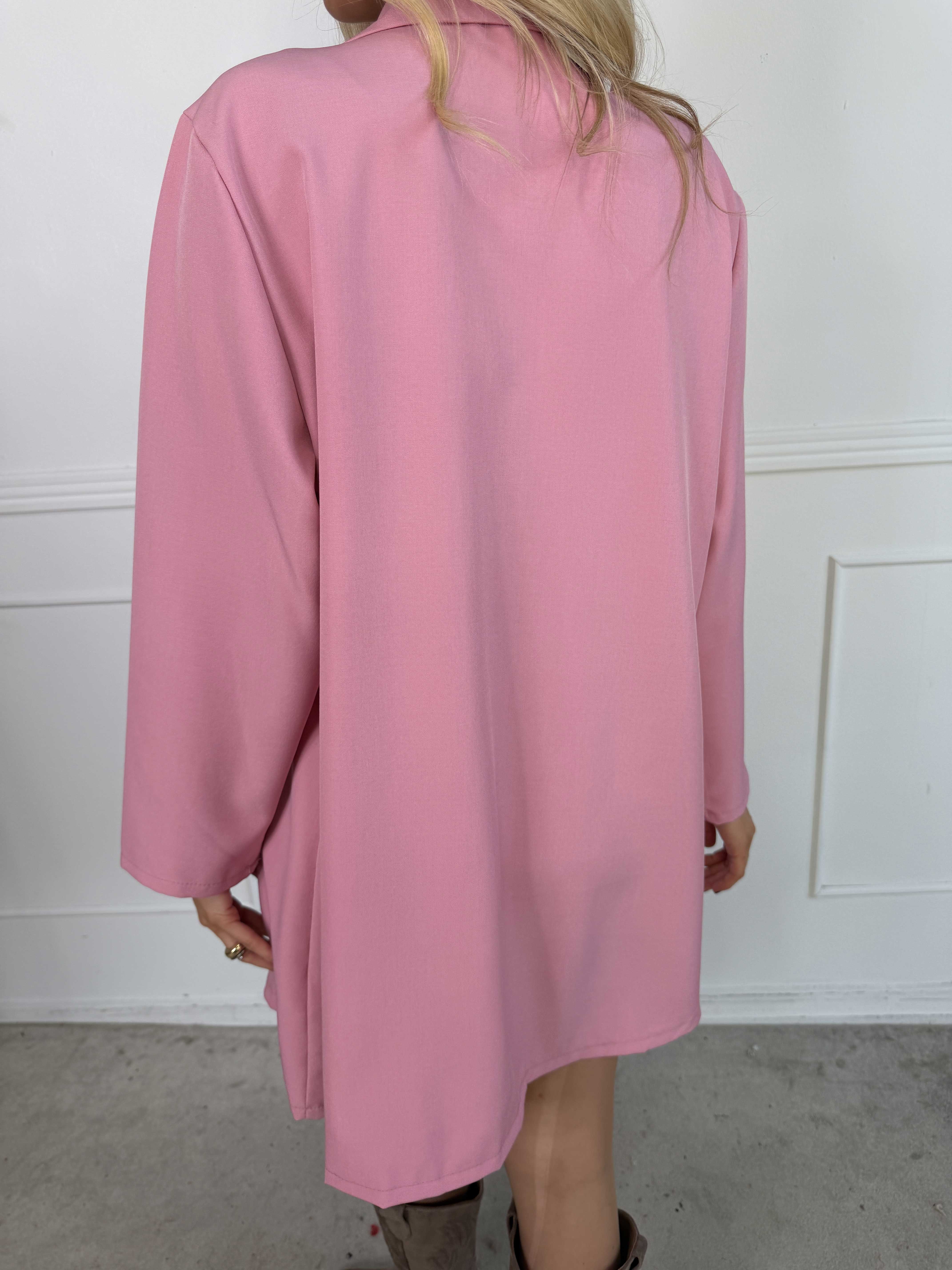 Lanthe Long Plain - Lang ensfarvet blazer