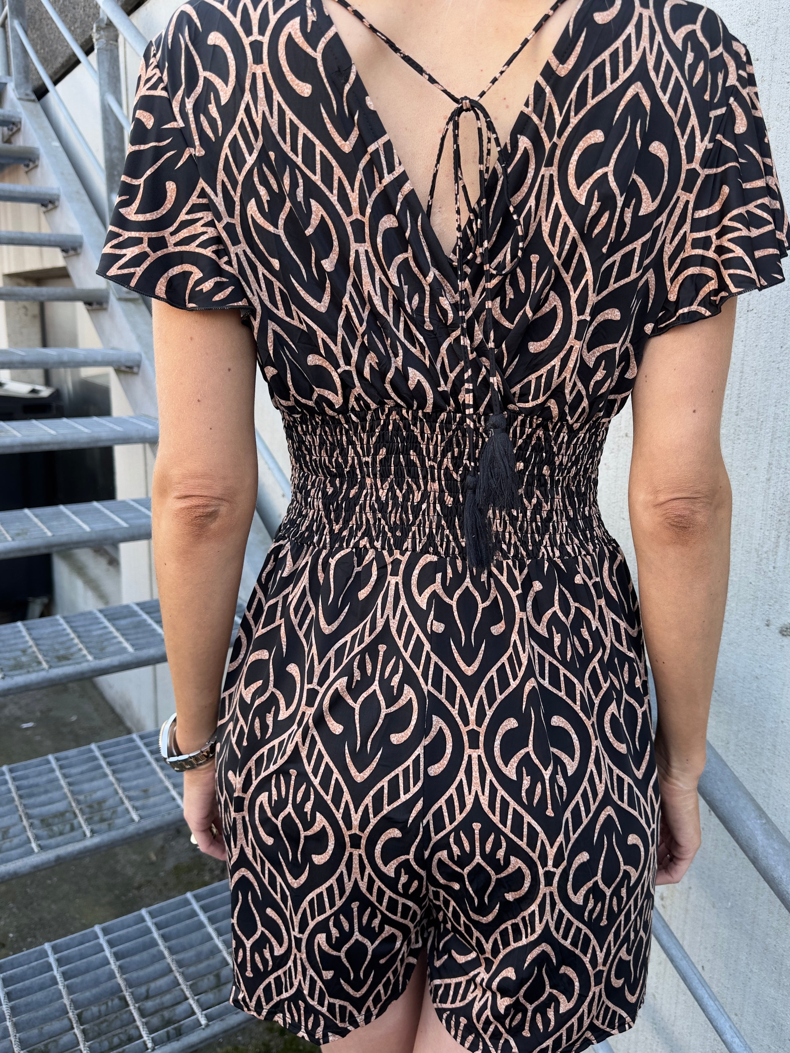 Pams Boho Playsuit - Elastisk buksedragt med smock