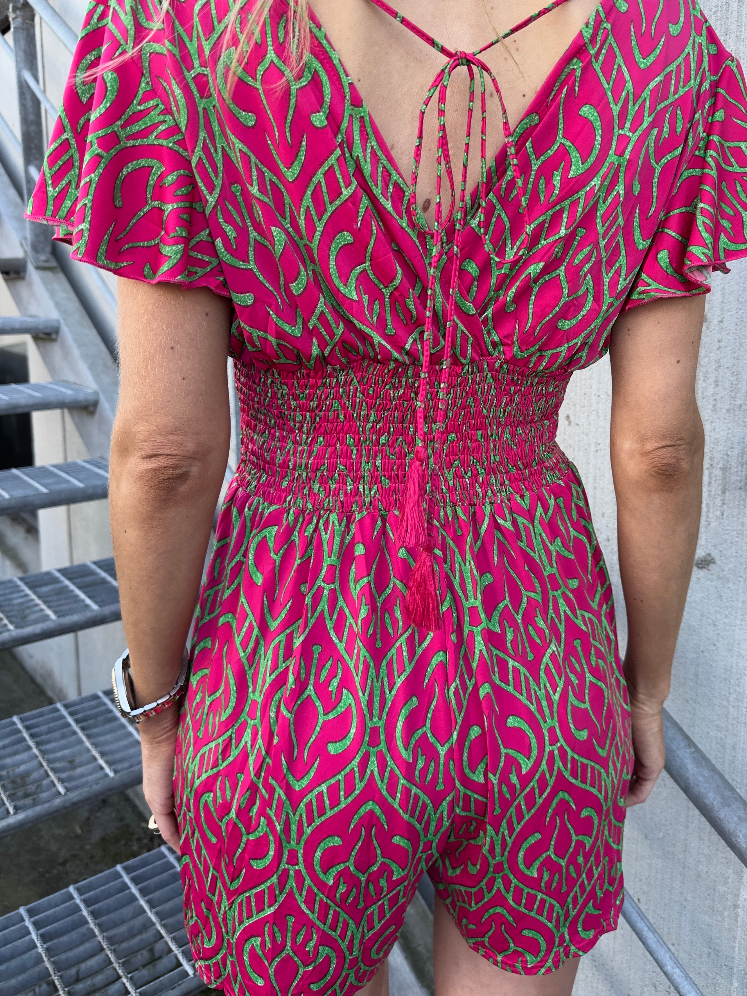 Pams Boho Playsuit - Elastisk buksedragt med smock