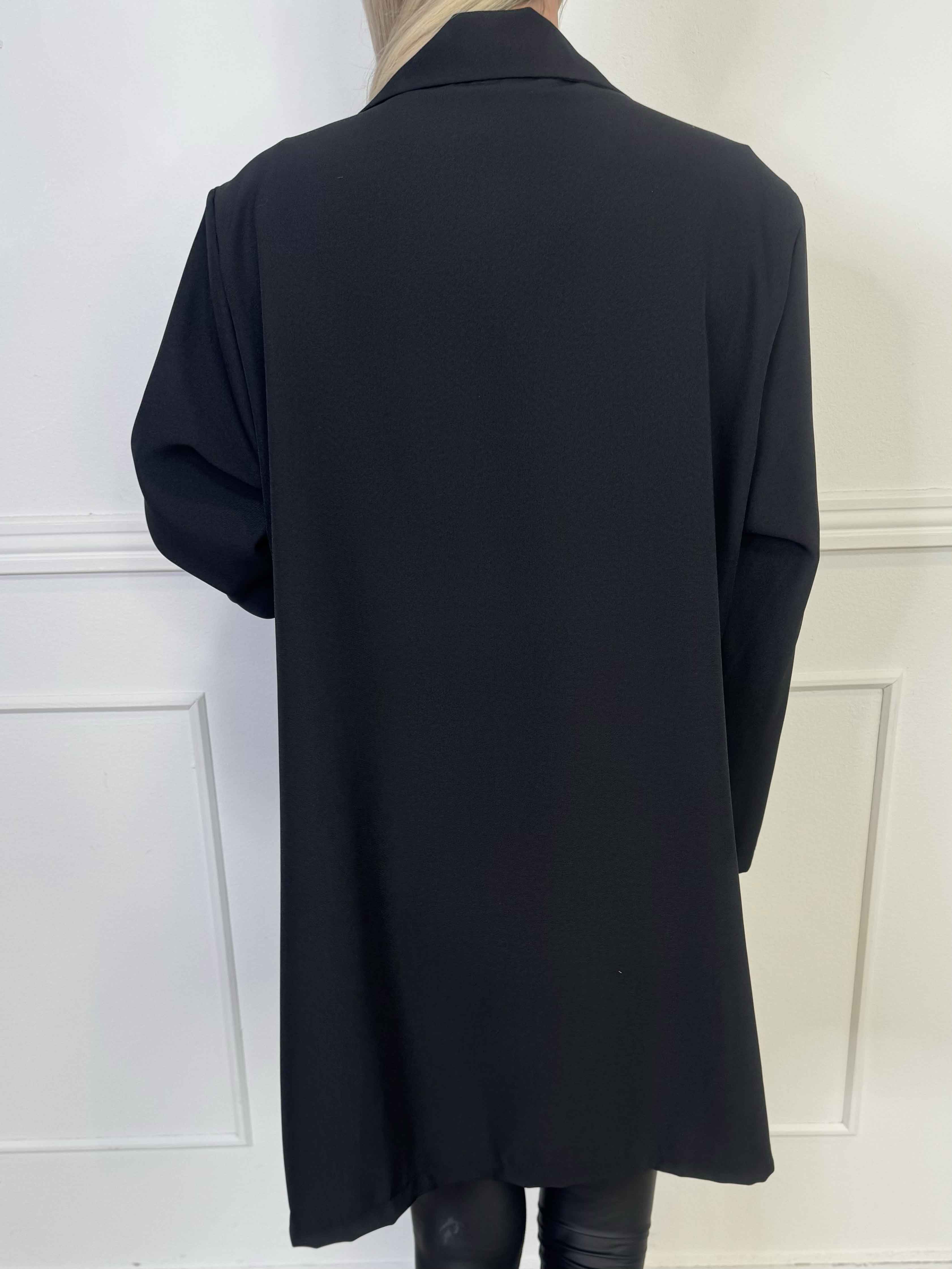 Lanthe Long Plain - Lang ensfarvet blazer