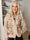 Trisse - Tyk strikcardigan med mesh og pailletter