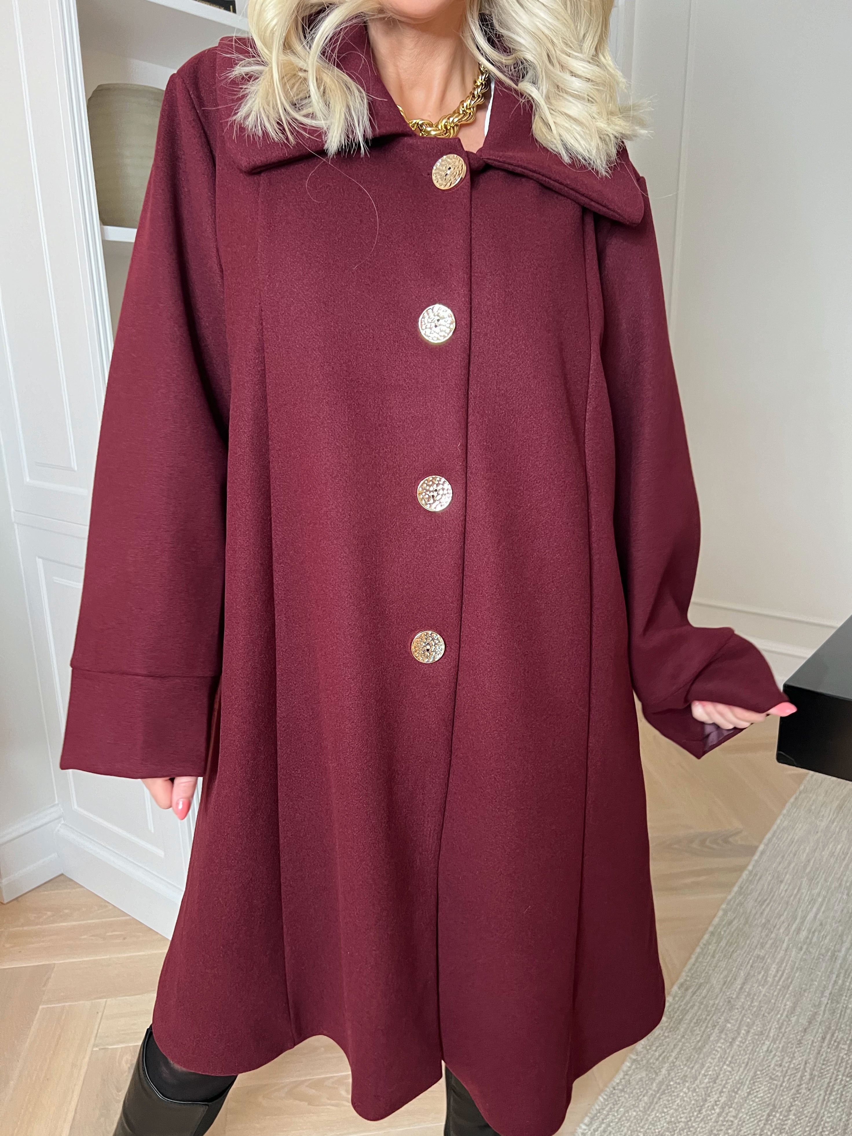 Yalena - Klassisk frakke i A-facon med lommer