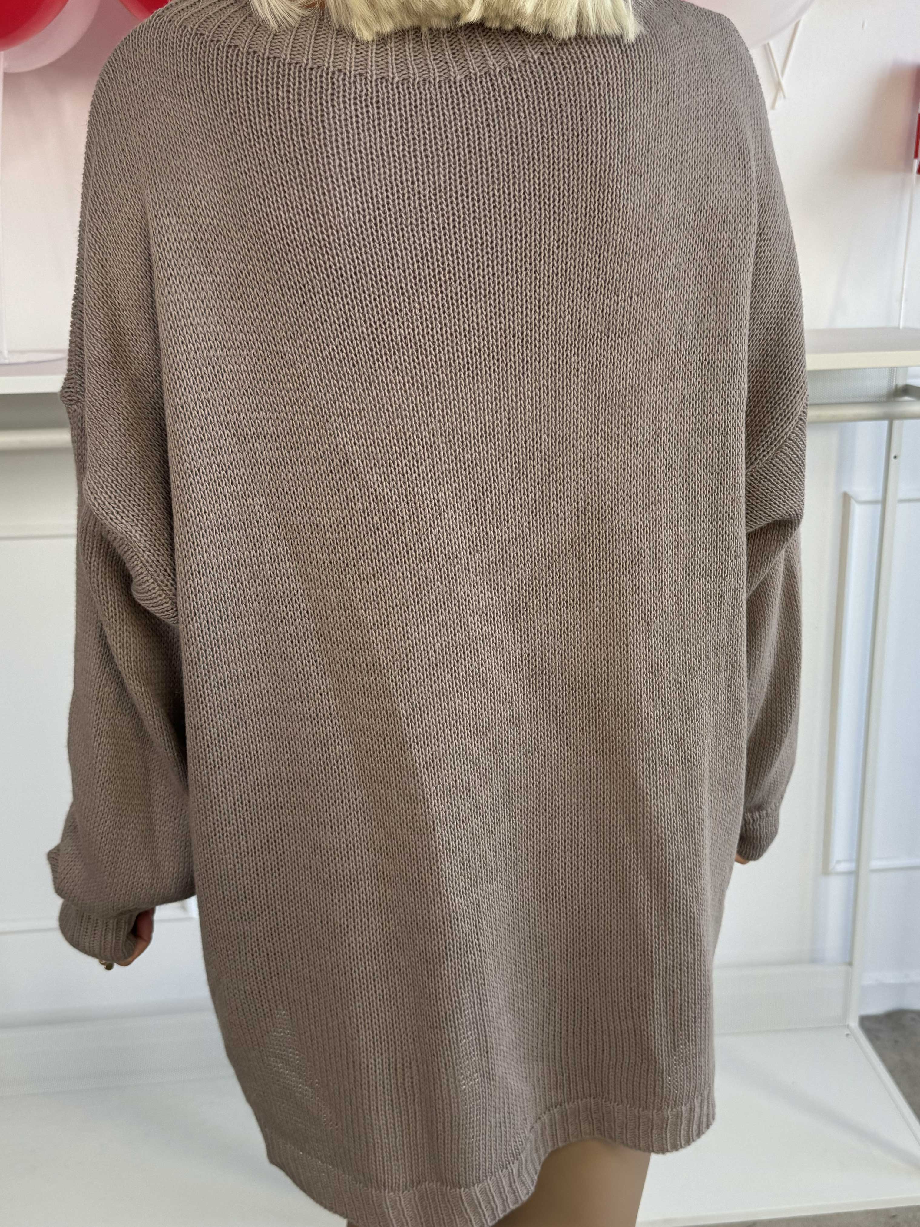 Rock - Strikbluse med stjerner i guldtråde