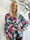 Miracle Floral L/S - Elastisk blomstret bluse med lange ærmer