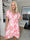 Savina Botanic S/S - Blomstret elastisk kjole i slå-om-look med flæseærmer