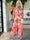 Pams Print Jumpsuit - Elastisk mønstret buksedragt med guld støv
